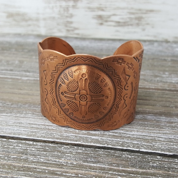Jewelry - Vintage Copper Southwestern Cuff Bracelet